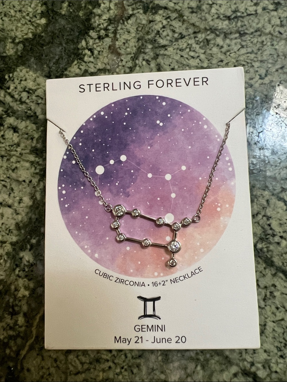 Sterling Forever Gemini Pendant Necklace in Silver